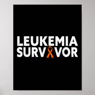 Leukemi Survivor - Orange av medvetandegraden Ribb Poster