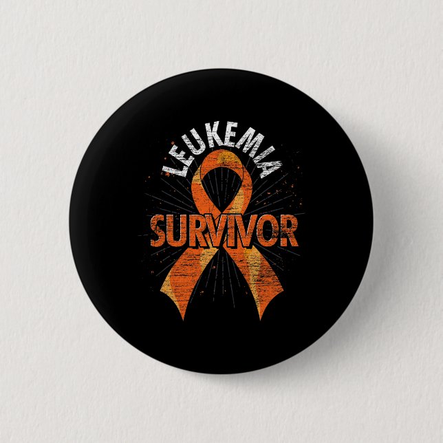 Leukemi Survivor Orange Ribbon Cancer Leukemia Aw Knapp (Framsida)