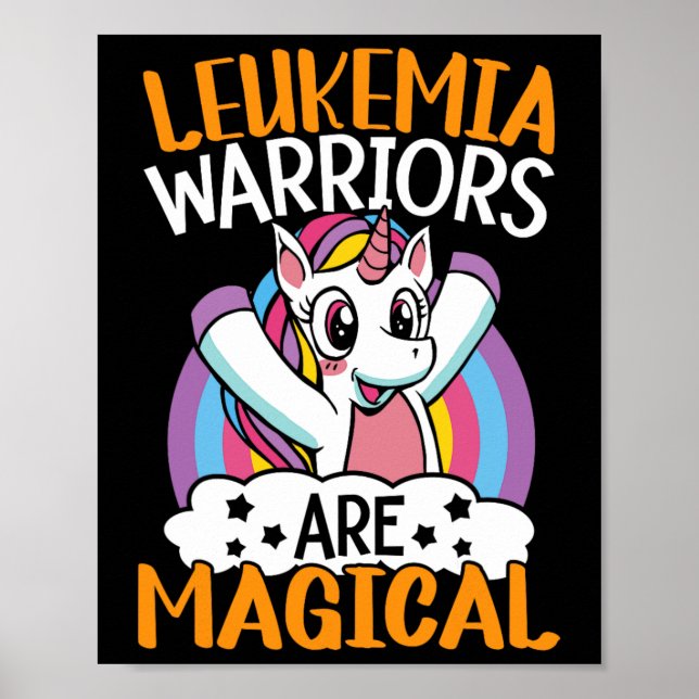 Leukemi Warriors är Magic Unicorn Leukemia Awa Poster (Framsidan)