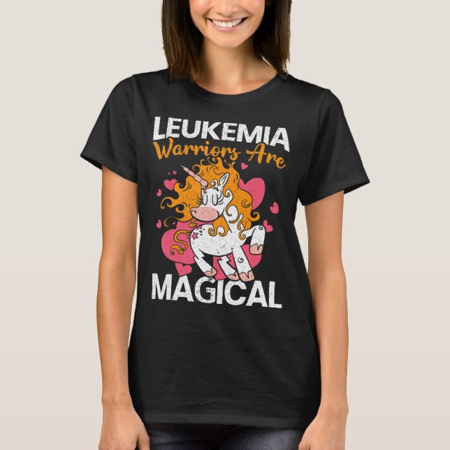 Leukemi Warriors är Magic Unicorn Leukemia Awa T Shirt (Framsida)