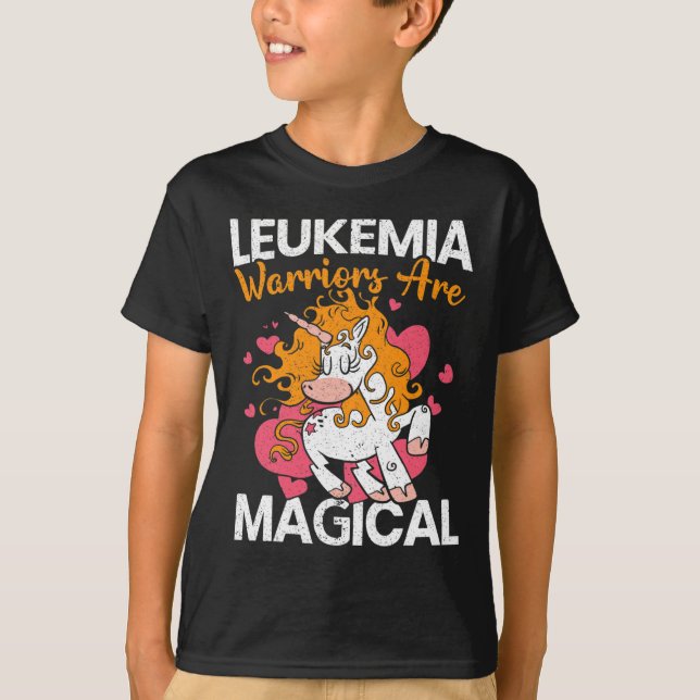 Leukemi Warriors är Magic Unicorn Leukemia Awa T Shirt (Framsida)