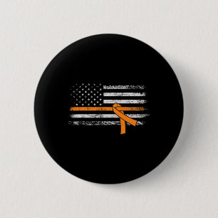 Leukemia Awareness American Flagga Knapp