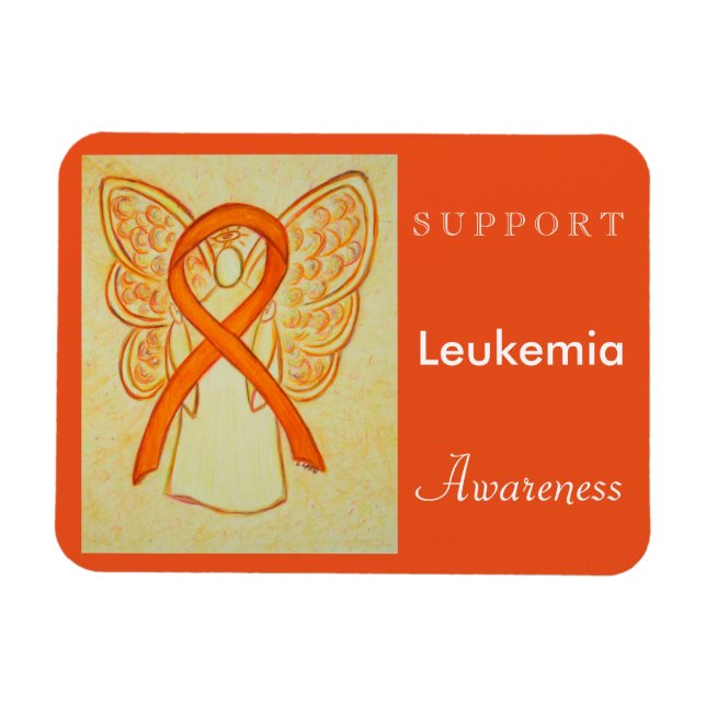 Leukemia Awareness Angel Anpassningsbar Magnet (Horisontell)