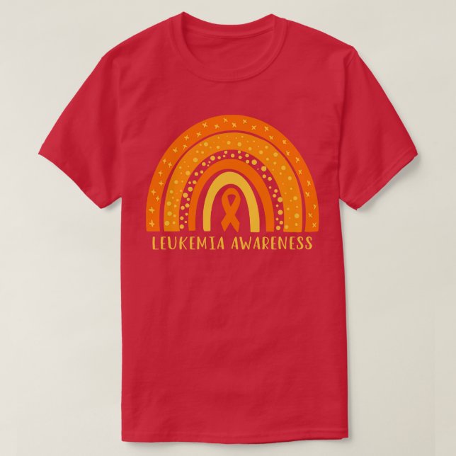 Leukemia Awareness Boho Rainbow III T Shirt (Design framsida)