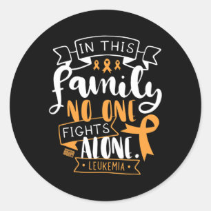 LEUKEMIA AWARENESS BONE MARROW FAMILY INGEN ENSAM RUNT KLISTERMÄRKE