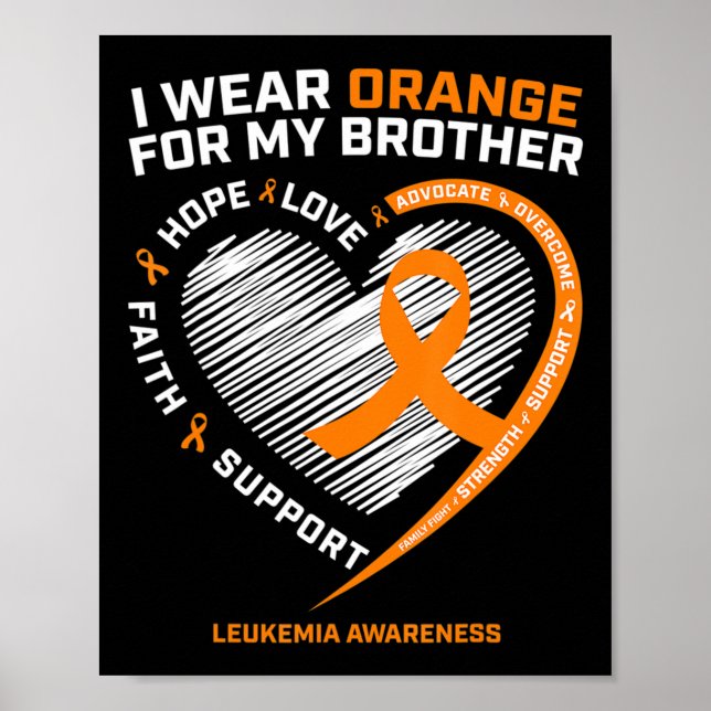 Leukemia Awareness Brother ger Kids Leukemia Awa Poster (Framsidan)
