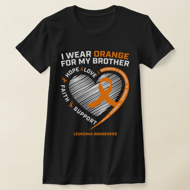 Leukemia Awareness Brother ger Kids Leukemia Awa T Shirt (Laydown)
