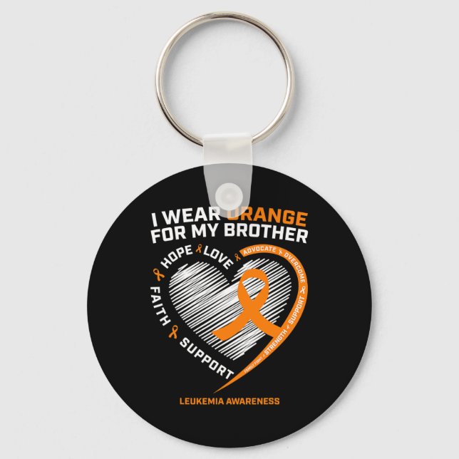 Leukemia Awareness Brother Kids Leukemia Awarenes Nyckelring (Framsida)