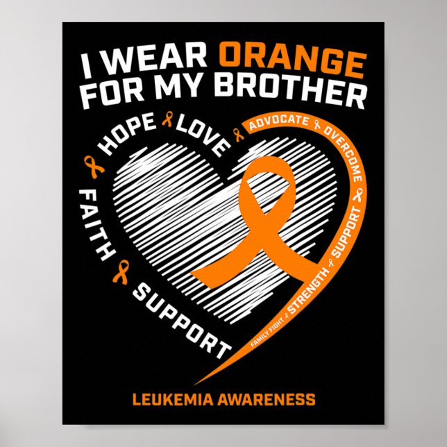 Leukemia Awareness Brother Kids Leukemia Awarenes Poster (Framsidan)
