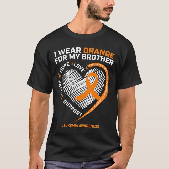 Leukemia Awareness Brother Kids Leukemia Awarenes T Shirt (Framsida)