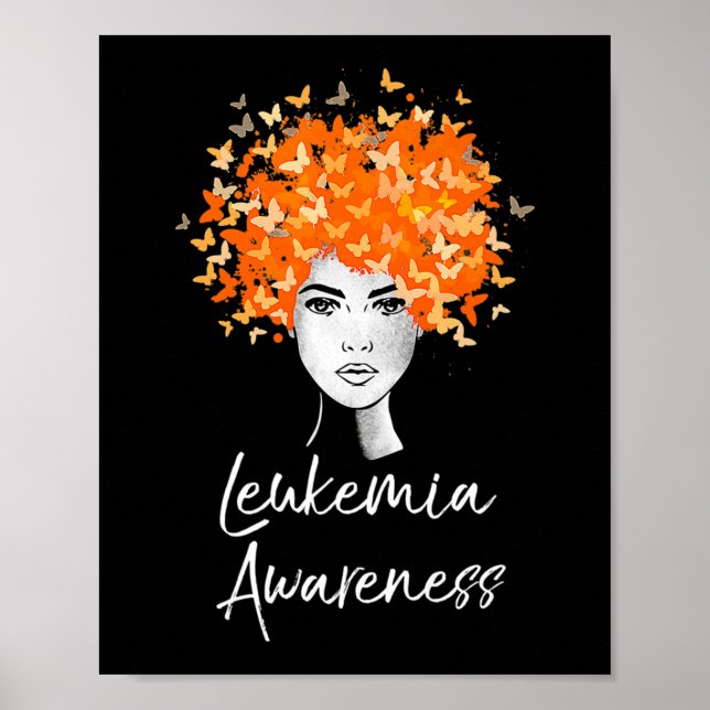 Leukemia Awareness Butterflies Gift Poster (Framsidan)