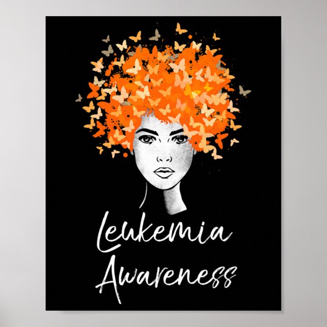 Leukemia Awareness Butterflies Gift Poster (Framsidan)