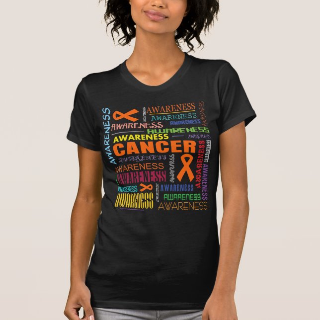 Leukemia Awareness Collage T-shirt (Framsida)