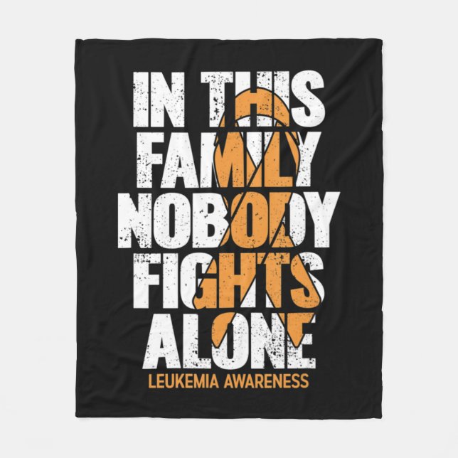 Leukemia Awareness Family Support Leukemia Awaren Fleecefilt (Framsidan)