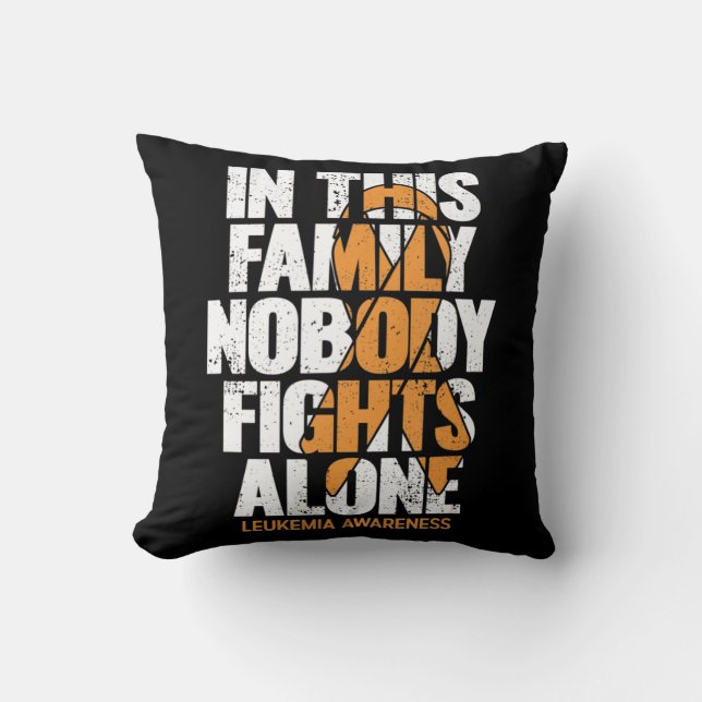 Leukemia Awareness Family Support Leukemia Awaren Kudde (Framsida)