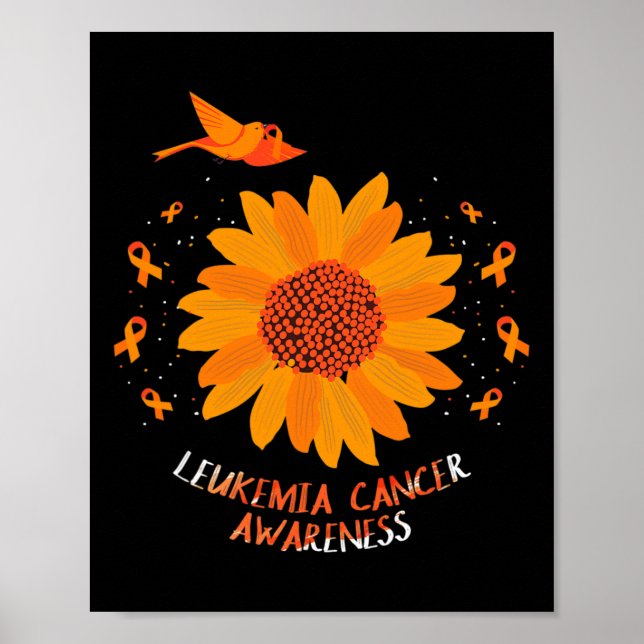 Leukemia Awareness Flowers Gift Leukemia Poster (Framsidan)