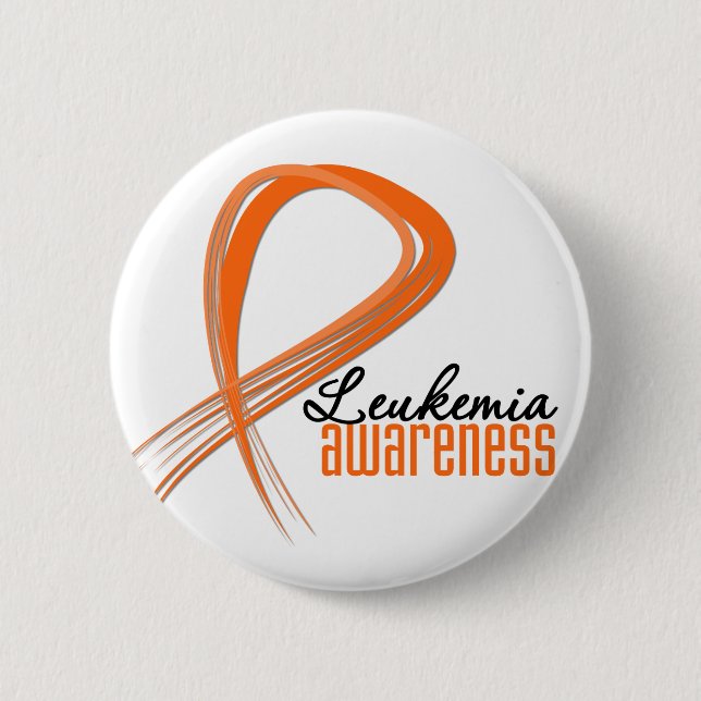 Leukemia Awareness Grunge Ribbon Knapp (Framsida)