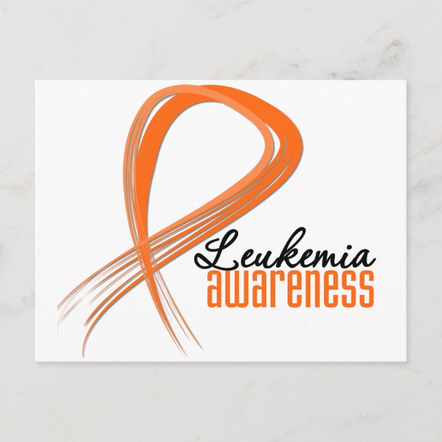 Leukemia Awareness Grunge Ribbon Vykort (Framsida)