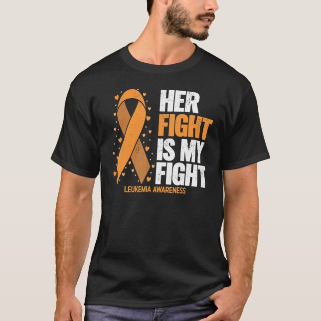 Leukemia Awareness  Her Fight Is My Fight Leukemia T Shirt (Framsida)