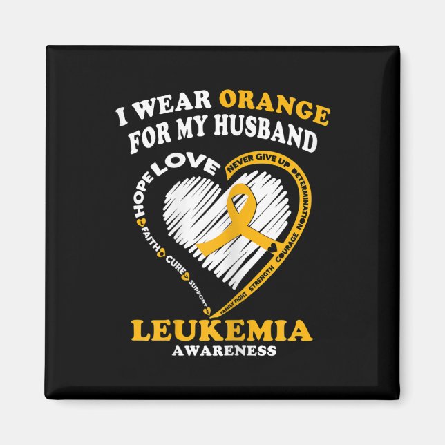 Leukemia Awareness - I Bära Orange för My Make Magnet (Framsidan)
