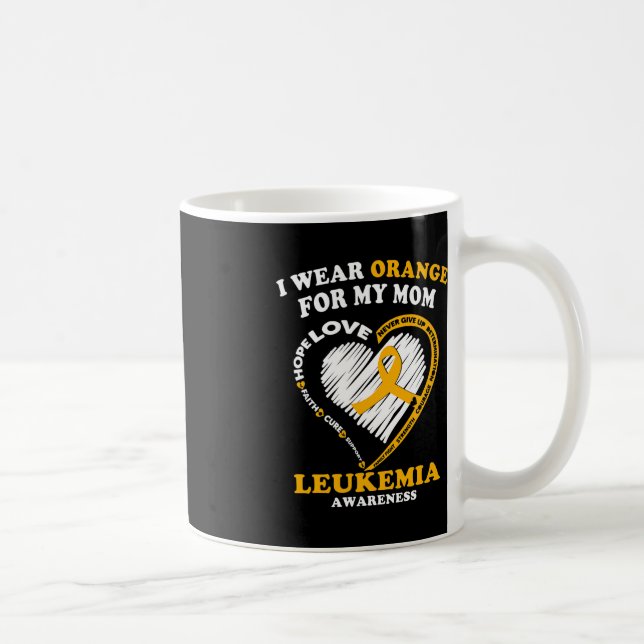 Leukemia Awareness - I Bära Orange för My Mamma Kaffemugg (Höger)