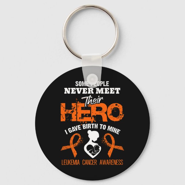 Leukemia Awareness Meet My Hero Nyckelring (Framsida)