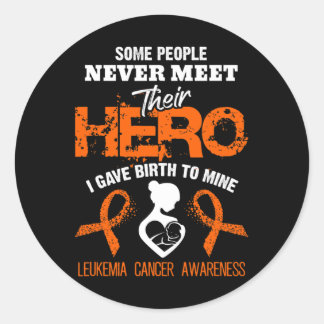Leukemia Awareness Meet My Hero Runt Klistermärke