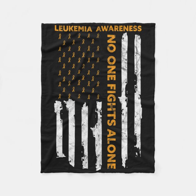 Leukemia Awareness Month American Flagga Jag är en Fleecefilt (Framsidan)