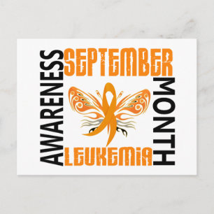 Leukemia Awareness Month Butterfly 3.4 Vykort