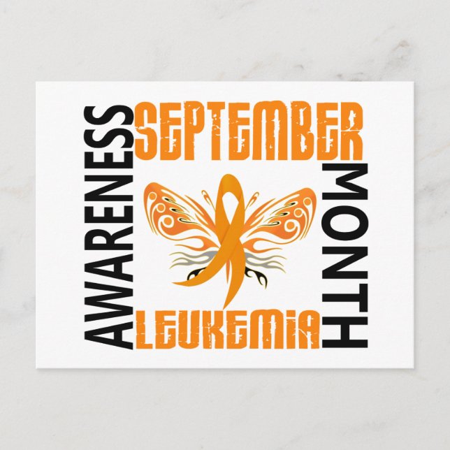 Leukemia Awareness Month Butterfly 3.4 Vykort (Framsida)