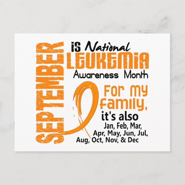 Leukemia Awareness Month Vykort (Framsida)