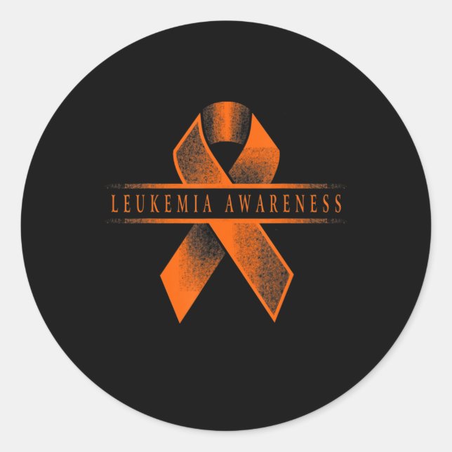 Leukemia Awareness Ribbon Runt Klistermärke (Framsida)