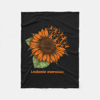 Leukemia Awareness Solros Gift Warrior Survivor Fleecefilt