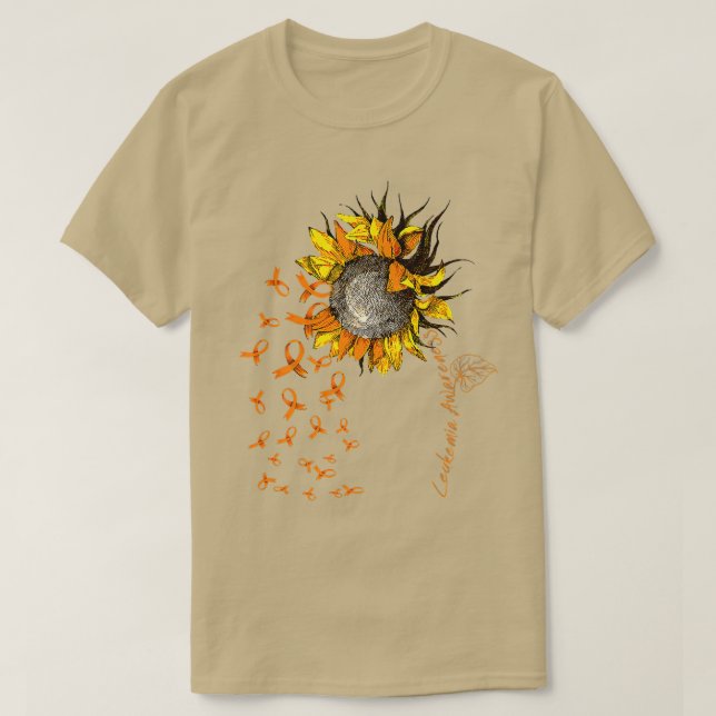LEUKEMIA Awareness Solros Premium T Shirt (Design framsida)