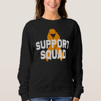 Leukemia Awareness Support Squad Orange Ribbon T Shirt