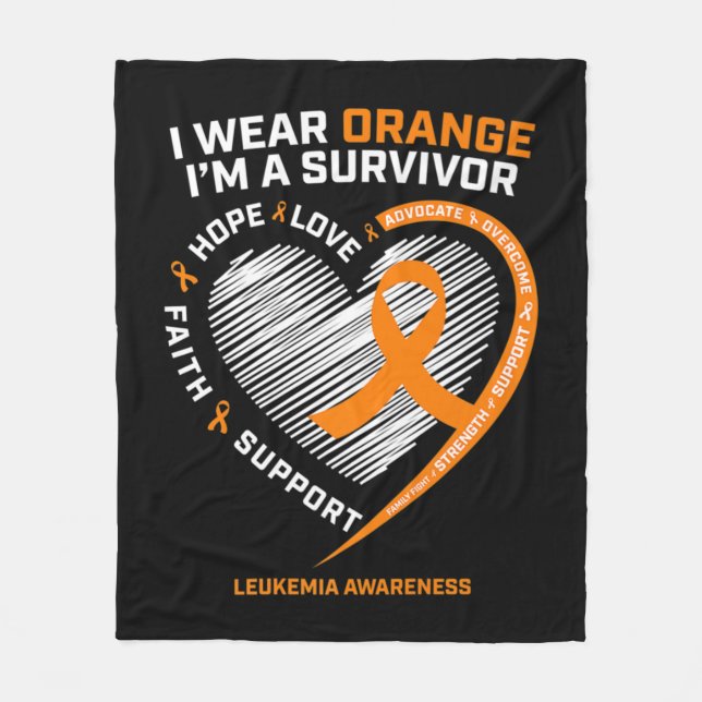 Leukemia Awareness Survivor Manar Women Kids Leuke Fleecefilt (Framsidan)