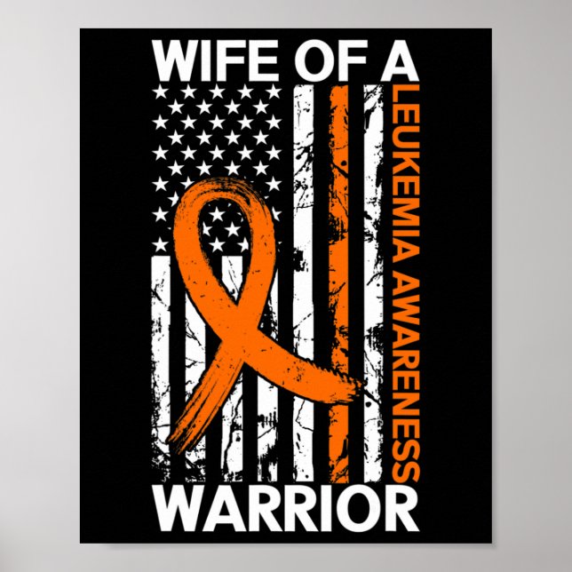 Leukemia Awareness USA US American Flagga For Wome Poster (Framsidan)