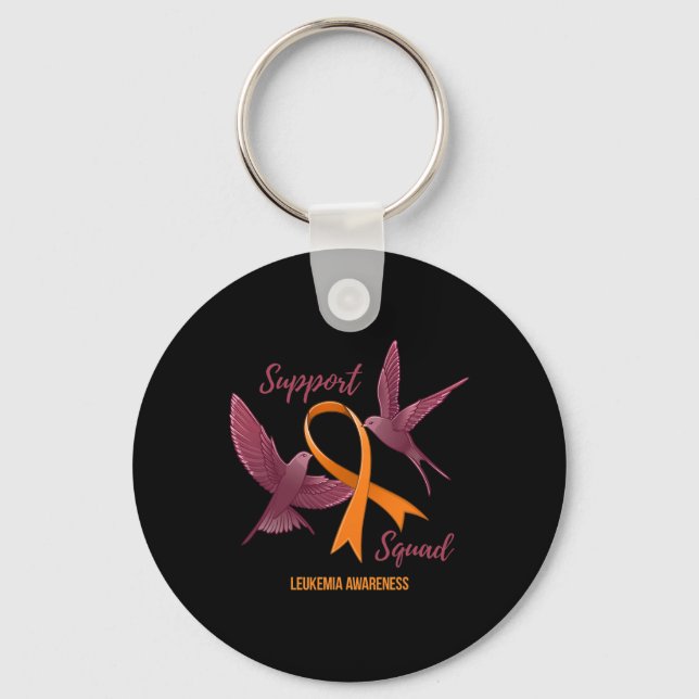 Leukemia Awareness Warrior Survivor Support Squad Nyckelring (Framsida)