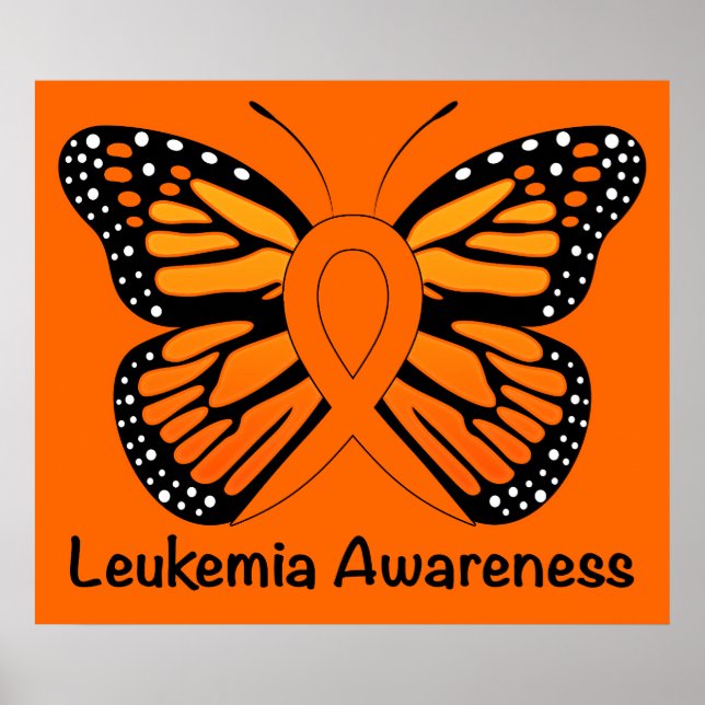 Leukemia Butterfly Awareness Ribbon Poster (Framsidan)