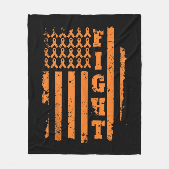 Leukemia Cancer Awareness  Leukemia Orange Ribbon  Fleecefilt (Framsidan)