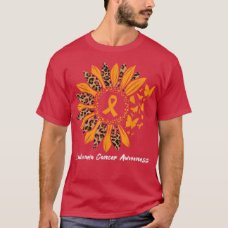Leukemia Cancer Awareness Sunflower Butterfly Fait T Shirt