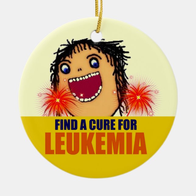 Leukemia Guardian Angel Julgransprydnad Keramik (Framsidan)