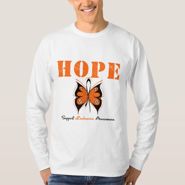 Leukemia Hope Butterfly T-shirt (Framsida)