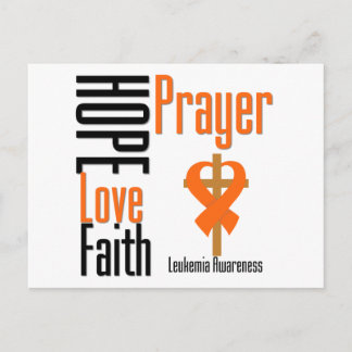 Leukemia Hope Kärlek Faith Prayer Kor Vykort