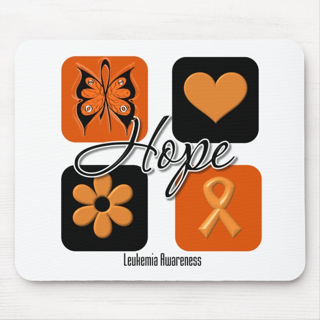 Leukemia Hope Kärlek Inspire Awareness Musmatta (Framsidan)