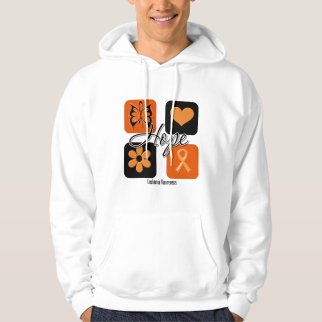 Leukemia Hope Kärlek Inspire Awareness Sweatshirt (Framsida)