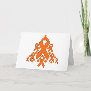 Leukemia jul Ribbon Träd Helgkort