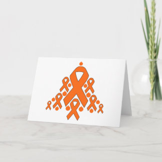 Leukemia jul Ribbon Träd Helgkort