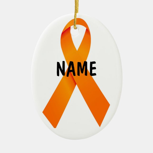 Leukemia jul Ribbon Träd Julgransprydnad Keramik (Framsidan)