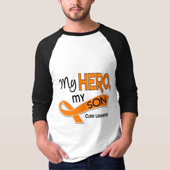 Leukemia MIN HJÄLTE MIN SON 42 T-shirt (Framsida)